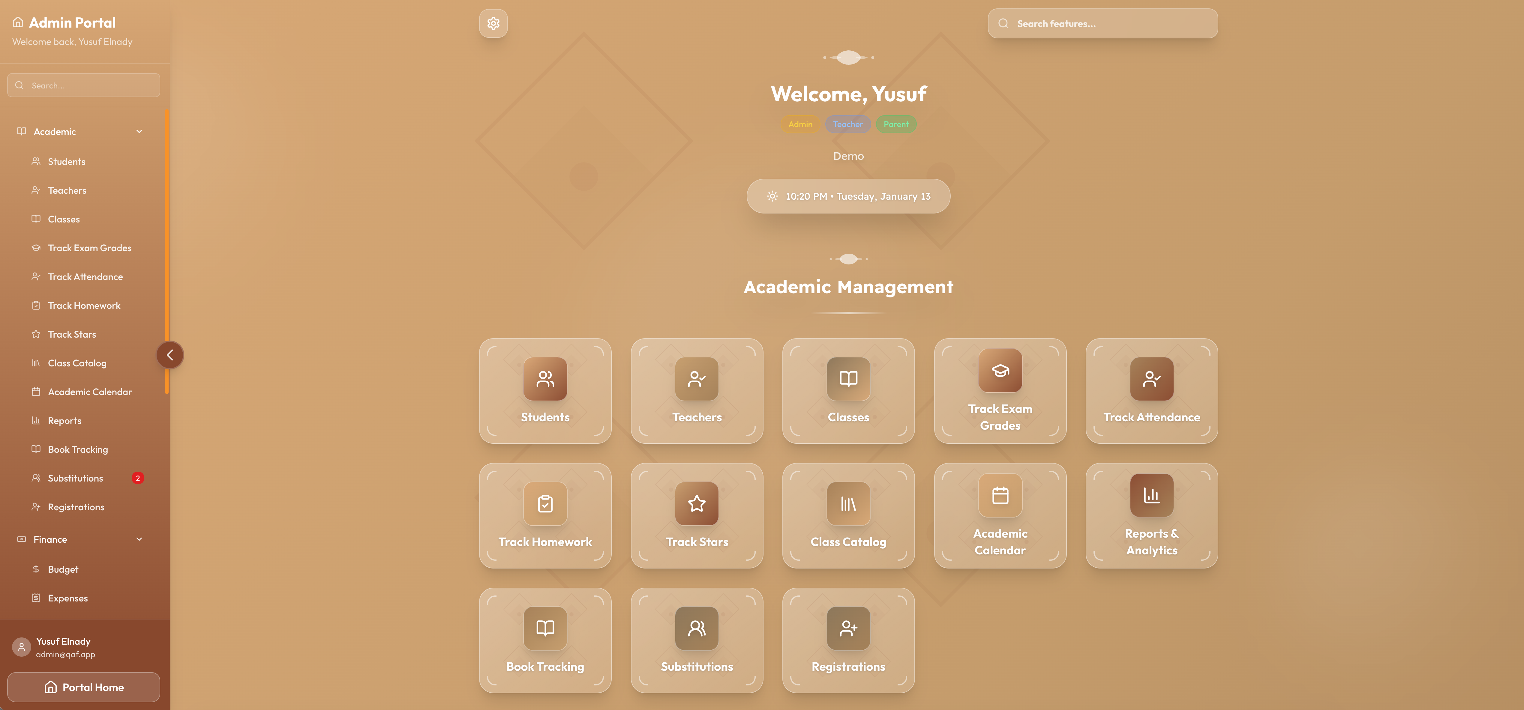 Admin Portal Dashboard